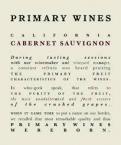 Primary Wines - Cabernet Sauvignon 2021 (750)