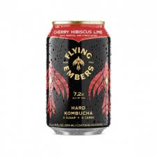 Flying Embers - Cherry Hibiscus Lime Hard Kombucha (6 pack 12oz cans) (6 pack 12oz cans)