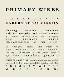 Primary Wines - Cabernet Sauvignon 2021 (750ml) (750ml)
