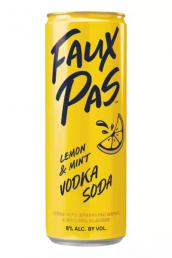 Faux Pas - Lemon & Mint Vodka Soda (4 pack 250ml cans) (4 pack 250ml cans)