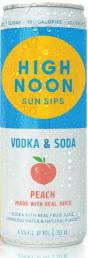 High Noon Sun Sips - Peach Vodka & Soda (4 pack 355ml cans) (4 pack 355ml cans)