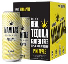 Mamitas - Pineapple Tequila & Soda (4 pack 12oz cans) (4 pack 12oz cans)