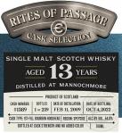 Rites of Passage - Mannochmore 13 Year Single Malt Scotch (700)